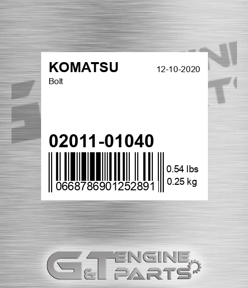 02011-01040 Bolt for KOMATSU