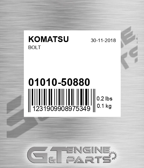 01010-50880 Bolt for KOMATSU