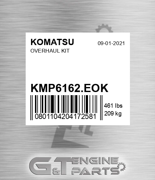 KMP6162.EOK Overhaul Kit for KOMATSU