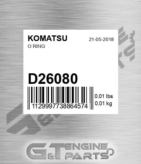 D26080 KOMATSU O Ring