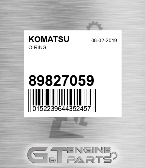 89827059 KOMATSU O-ring