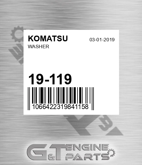 19-119 Washer for KOMATSU