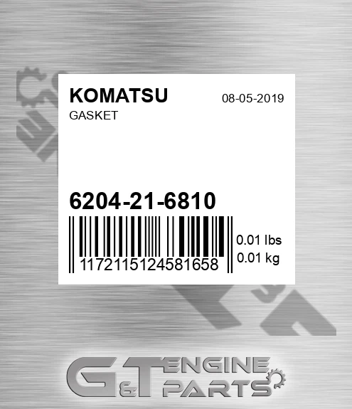 6204-21-6810 Gasket