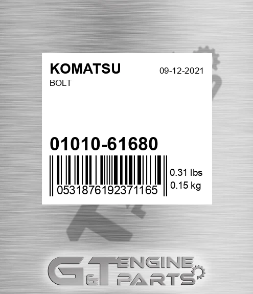 01010-61680 Bolt for KOMATSU