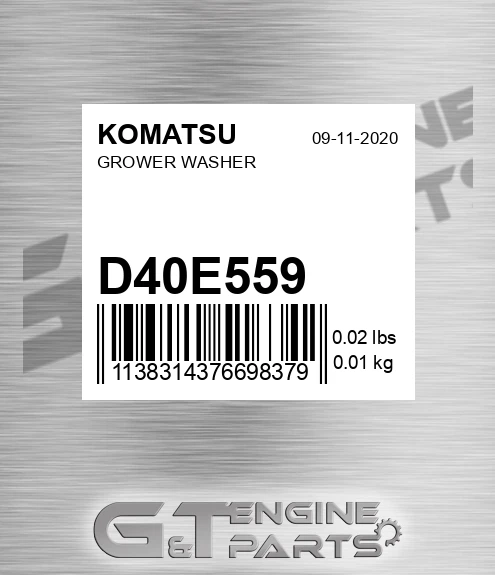 D40E559 Grower Washer