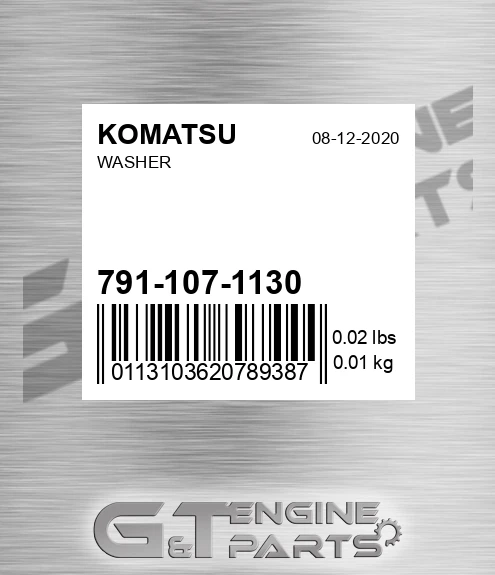 791-107-1130 Washer