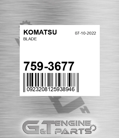 759-3677 Blade for KOMATSU