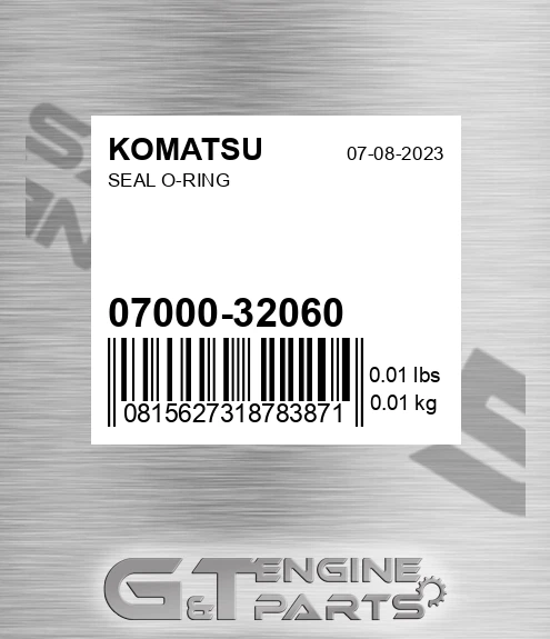 07000-32060 Seal O-ring for KOMATSU