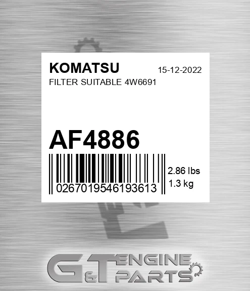 AF4886 Filter Suitable 4w6691