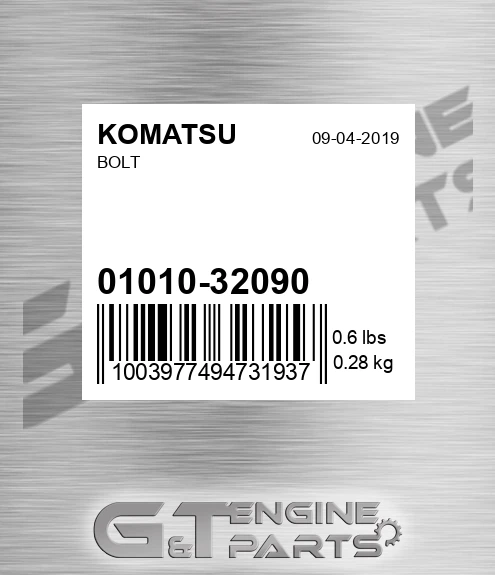 01010-32090 Bolt for KOMATSU