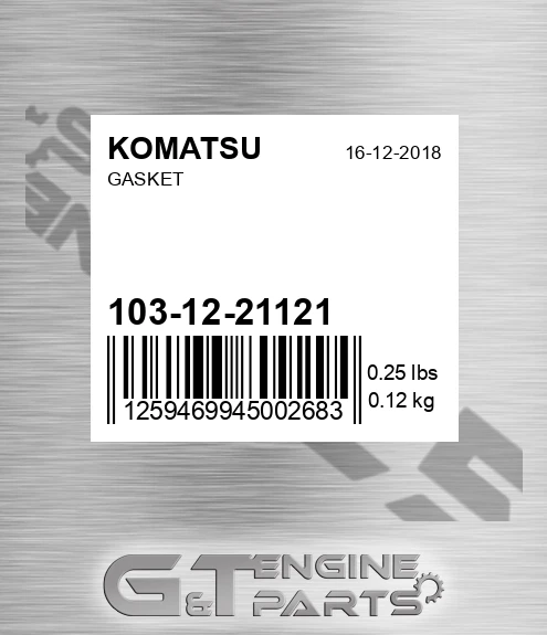 103-12-21121 Gasket for KOMATSU