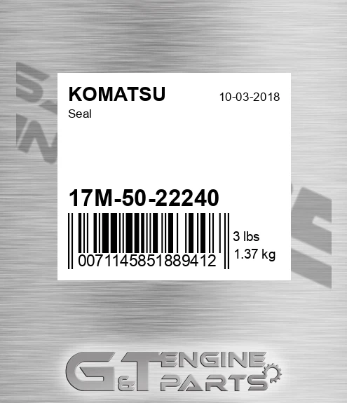 17M-50-22240 Seal for KOMATSU