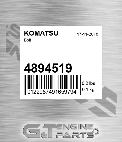 4894519 Bolt for KOMATSU