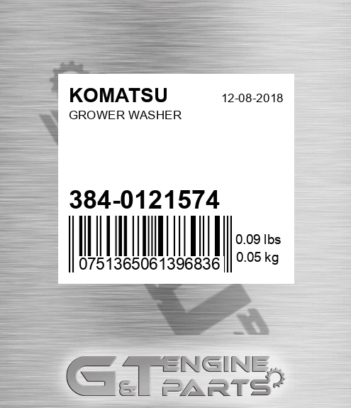 384-0121574 Grower Washer for KOMATSU