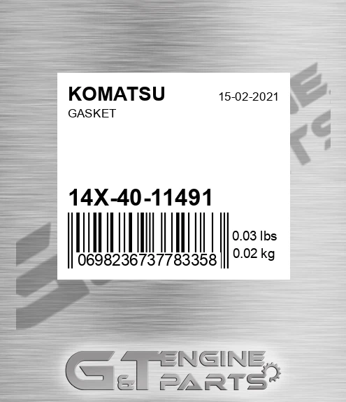14X-40-11491 Gasket for KOMATSU