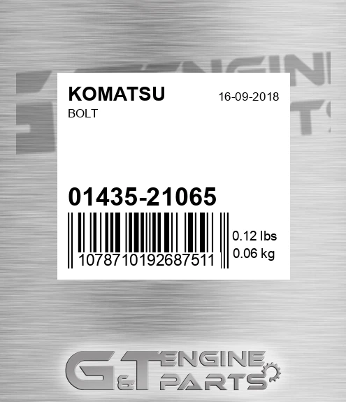 01435-21065 Bolt for KOMATSU