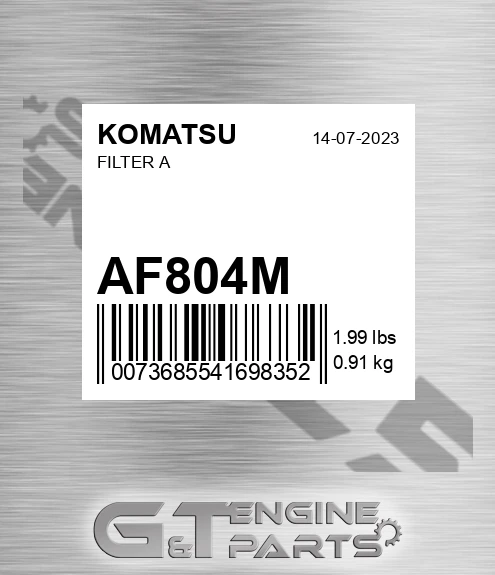 AF804M KOMATSU Filter A