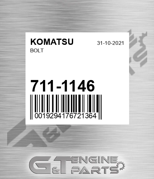 711-1146 Bolt for KOMATSU
