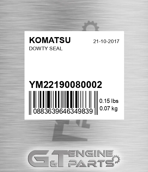 YM22190080002 Dowty Seal