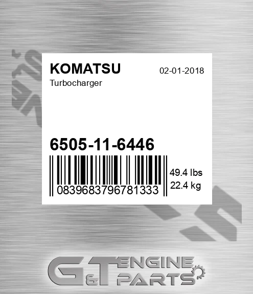 6505-11-6446 Turbocharger for KOMATSU