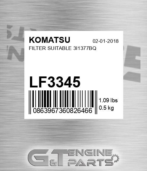 LF3345 KOMATSU Filter Suitable 3i1377bq