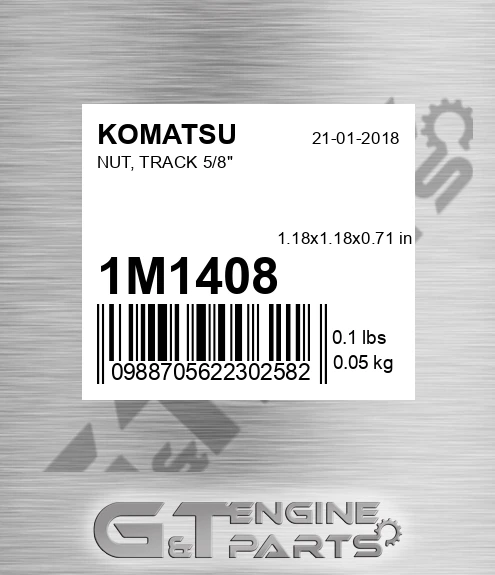 1M1408 Nut, Track 5/8"