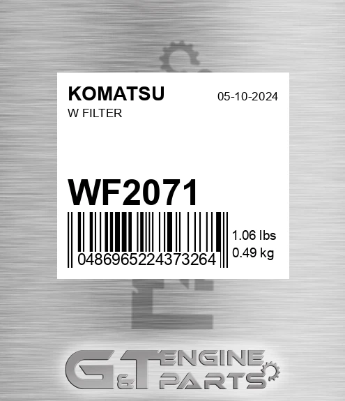 WF2071 W Filter for KOMATSU