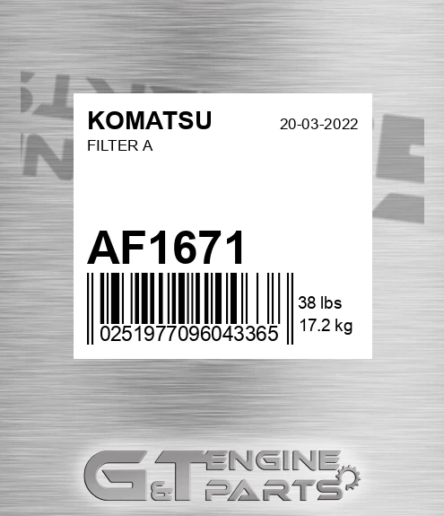 AF1671 Filter A