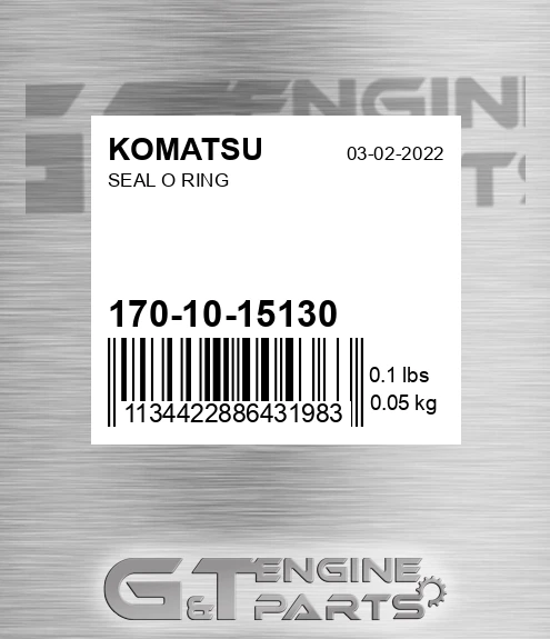 170-10-15130 Seal O Ring for KOMATSU