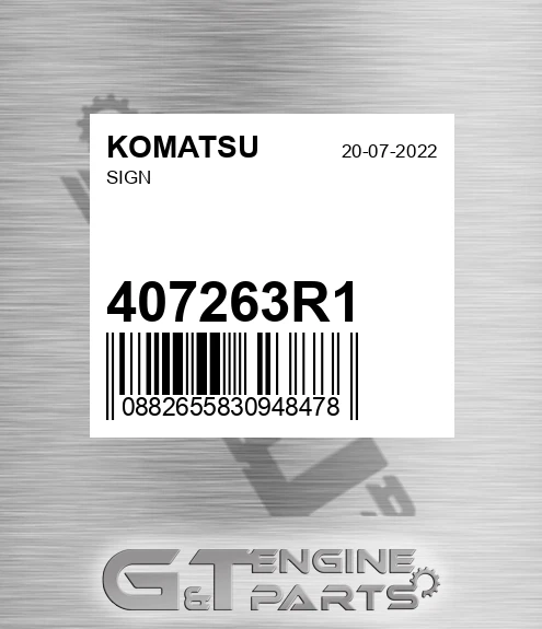 407263R1 KOMATSU Sign