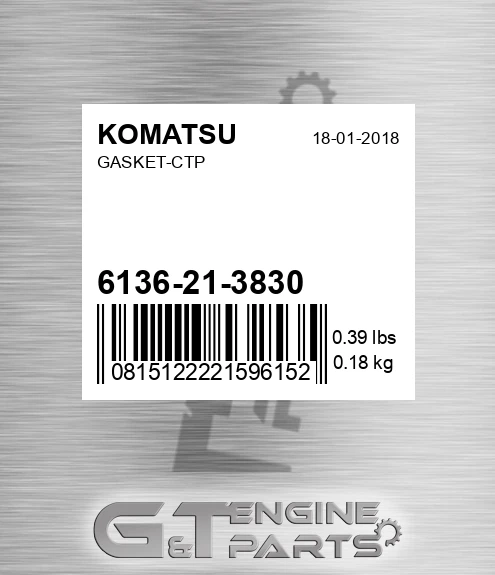 6136-21-3830 Gasket-ctp