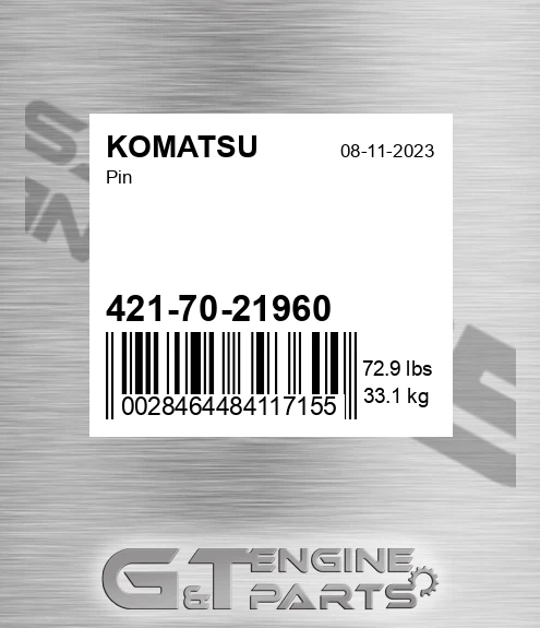421-70-21960 Pin for KOMATSU
