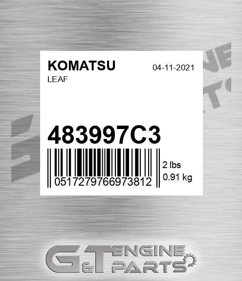 483997C3 Leaf for KOMATSU