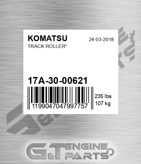 17A-30-00621 Track Roller* for KOMATSU