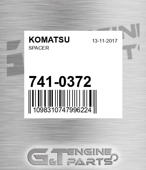 741-0372 Spacer for KOMATSU