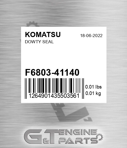 F6803-41140 Dowty Seal for KOMATSU