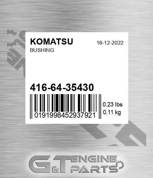416-64-35430 Bushing for KOMATSU