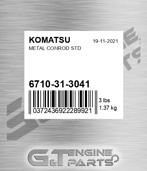 6710-31-3041 Metal Conrod Std for KOMATSU
