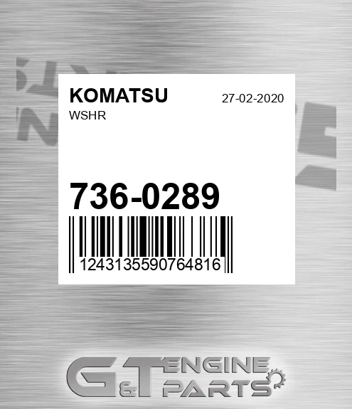 736-0289 Wshr for KOMATSU