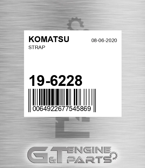 19-6228 Strap for KOMATSU