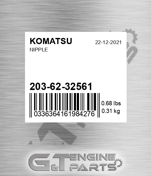 203-62-32561 Nipple for KOMATSU