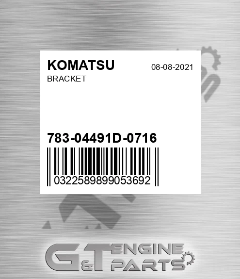 783-04491D-0716 Bracket for KOMATSU