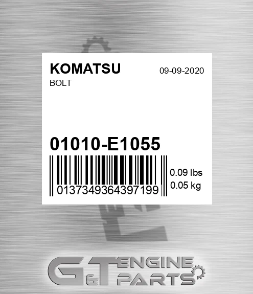 01010-E1055 Bolt for KOMATSU