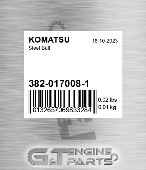 382-017008-1 Steel Ball for KOMATSU