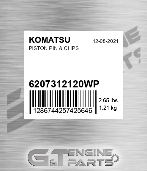 6207-31-2120WP Piston Pin & Clips for KOMATSU