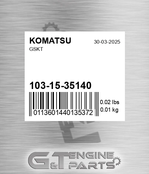 103-15-35140 Gskt for KOMATSU