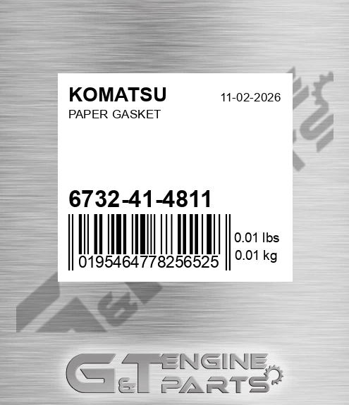 6732-41-4811 Paper Gasket for KOMATSU