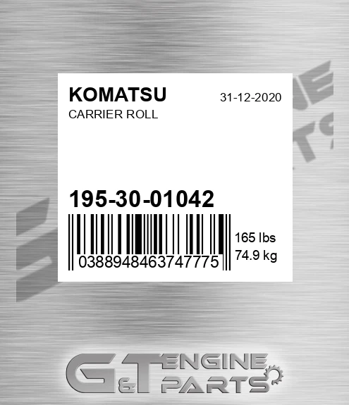 195-30-01042 Carrier Roll for KOMATSU