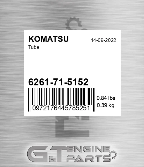6261-71-5152 Tube for KOMATSU