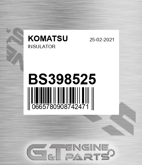 BS398525 Insulator for KOMATSU